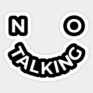 No Talking Smile Face - Dark Sticker